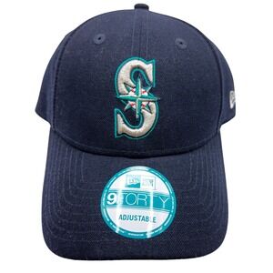 New Era Seattle Mariners 9FORTY MLB Adjustable Hat Navy Blue Baseball Cap Mens